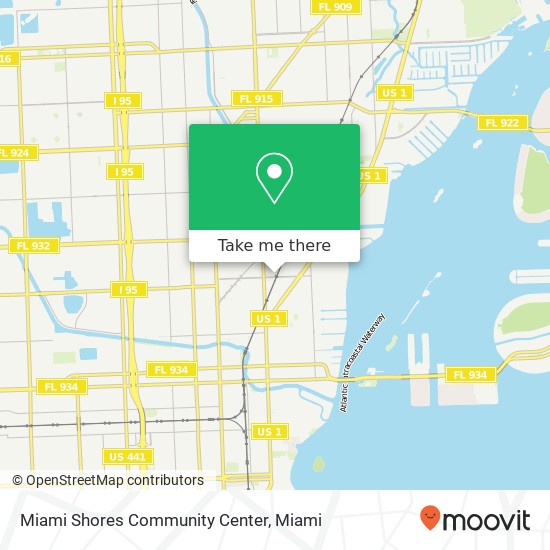 Mapa de Miami Shores Community Center
