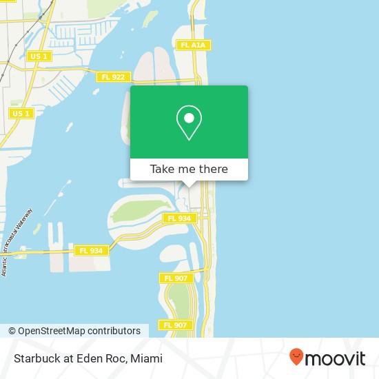 Starbuck at Eden Roc map