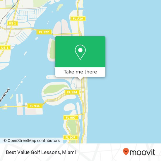 Best Value Golf Lessons map