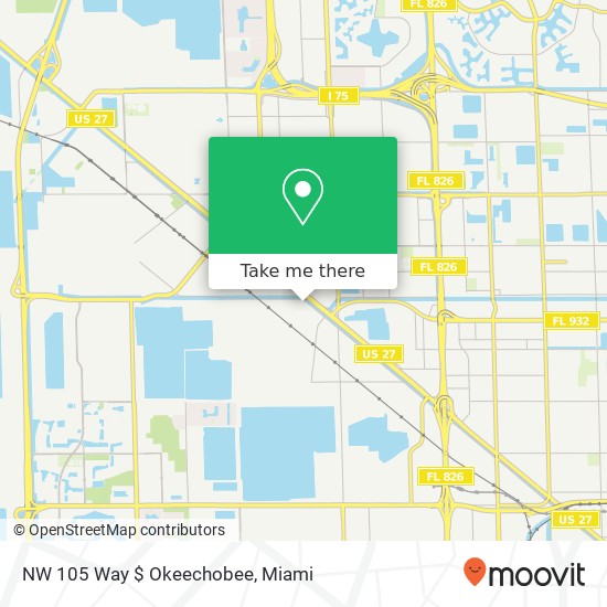 Mapa de NW 105 Way $ Okeechobee