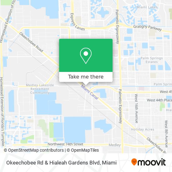 Okeechobee Rd & Hialeah Gardens Blvd map