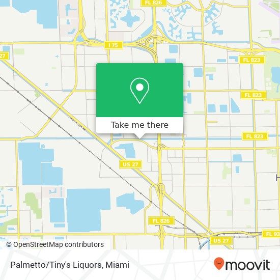 Palmetto/Tiny's Liquors map