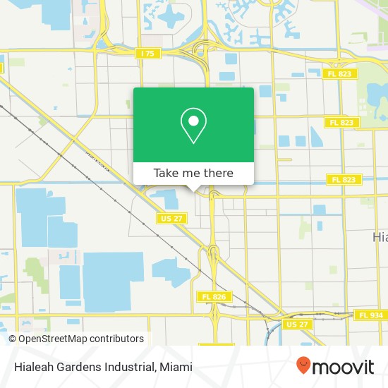 Hialeah Gardens Industrial map