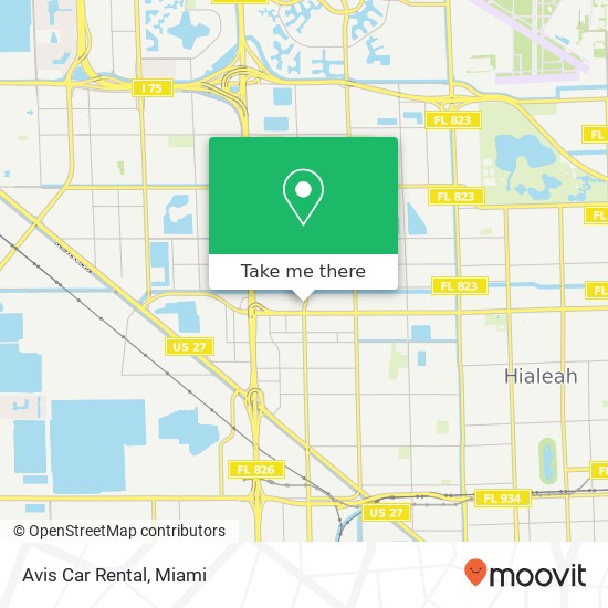 Mapa de Avis Car Rental