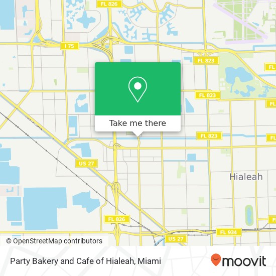 Mapa de Party Bakery and Cafe of Hialeah