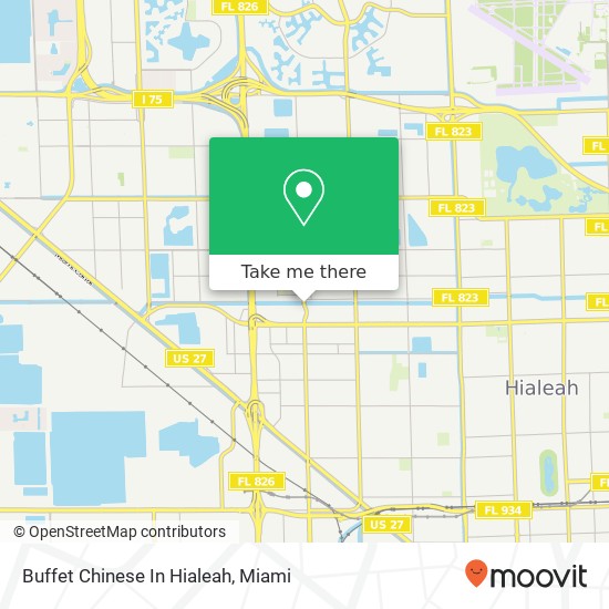 Mapa de Buffet Chinese In Hialeah