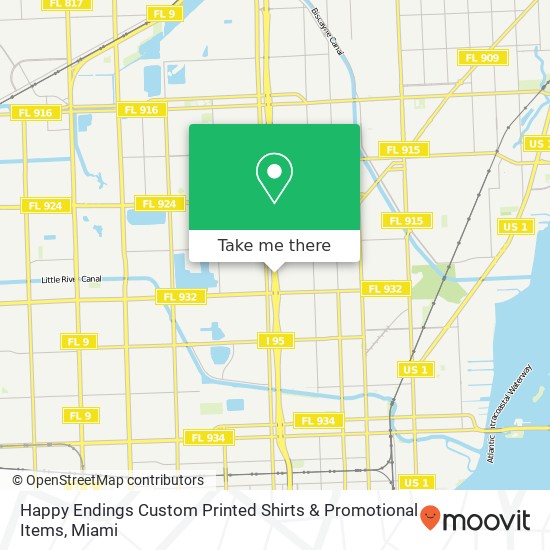 Happy Endings Custom Printed Shirts & Promotional Items map