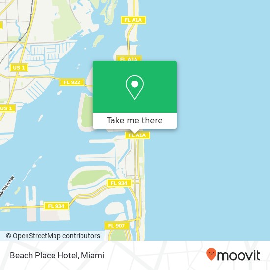 Mapa de Beach Place Hotel