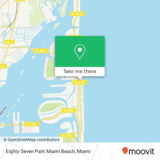 Mapa de Eighty Seven Park Miami Beach