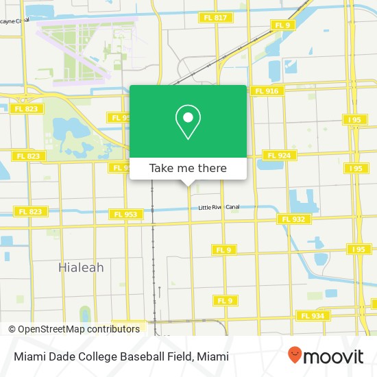 Miami Dade College Baseball Field map