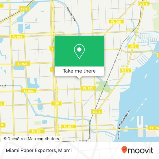 Mapa de Miami Paper Exporters