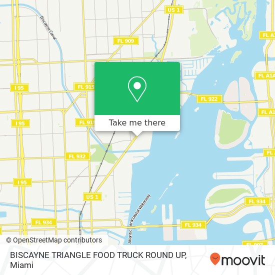 Mapa de BISCAYNE TRIANGLE FOOD TRUCK ROUND UP