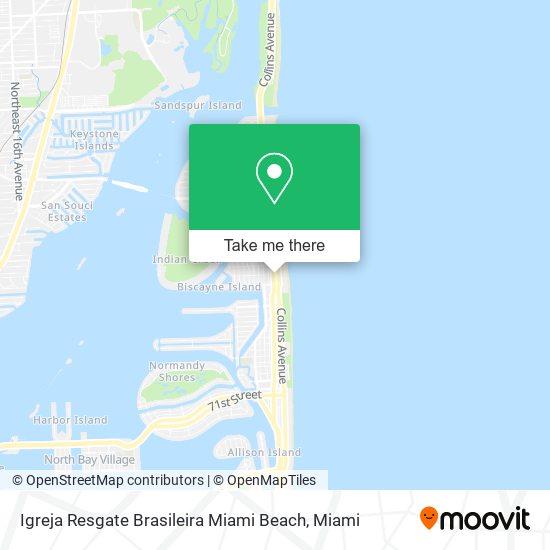 Igreja Resgate Brasileira Miami Beach map