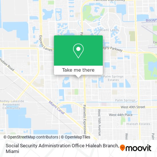 Social Security Administration Office Hialeah Branch map