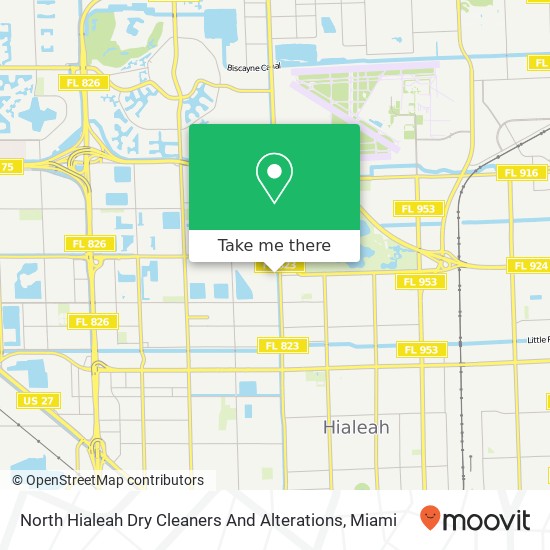 North Hialeah Dry Cleaners And Alterations map