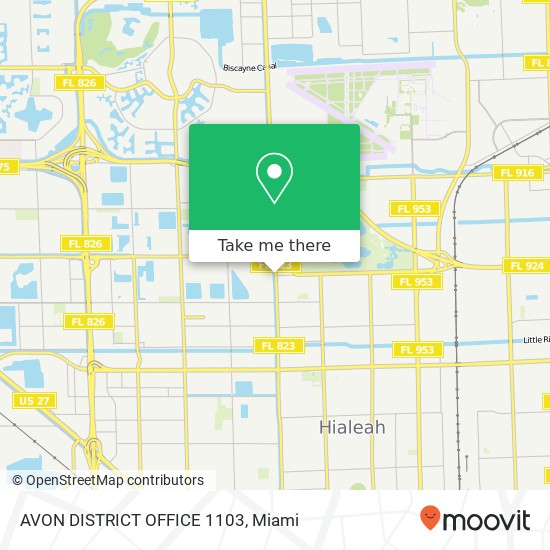 Mapa de AVON DISTRICT OFFICE 1103