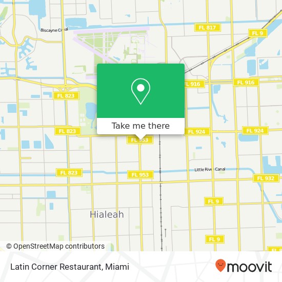 Mapa de Latin Corner Restaurant