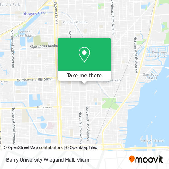 Barry University Wiegand Hall map