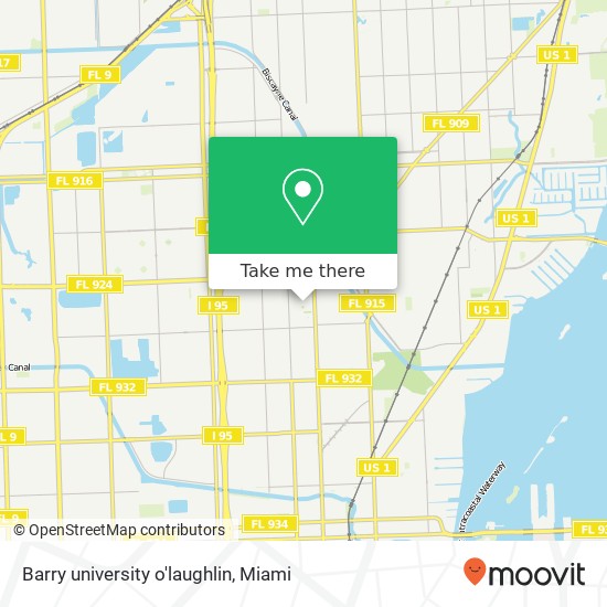 Mapa de Barry university o'laughlin