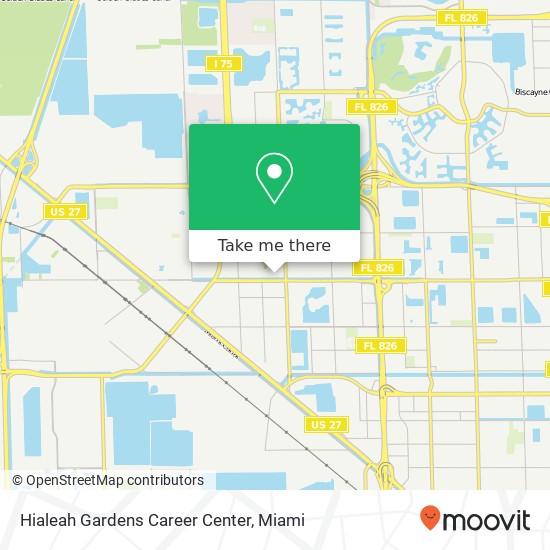 Hialeah Gardens Career Center map