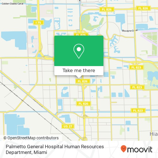 Mapa de Palmetto General Hospital Human Resources Department