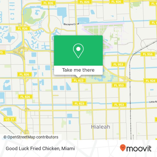 Good Luck Fried Chicken map