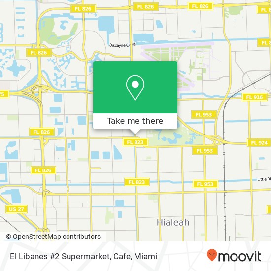 Mapa de El Libanes #2 Supermarket, Cafe