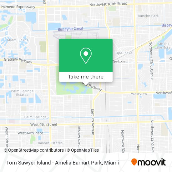 Tom Sawyer Island - Amelia Earhart Park map