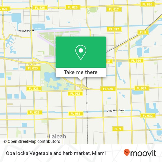 Mapa de Opa locka Vegetable and herb market