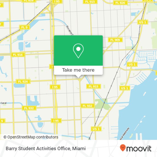 Barry Student Activities Office map
