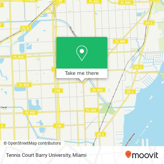 Mapa de Tennis Court Barry University