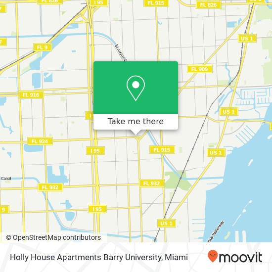 Mapa de Holly House Apartments Barry University