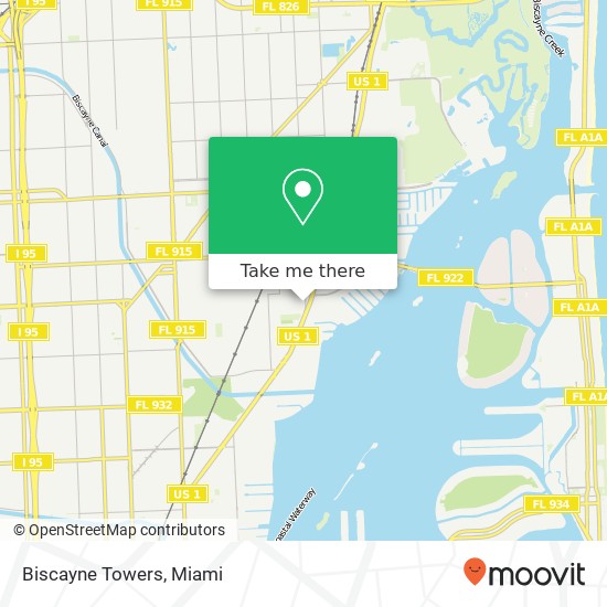 Mapa de Biscayne Towers