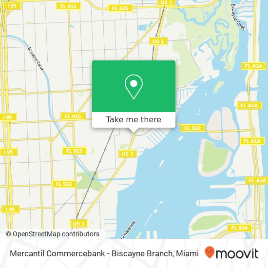 Mercantil Commercebank - Biscayne Branch map