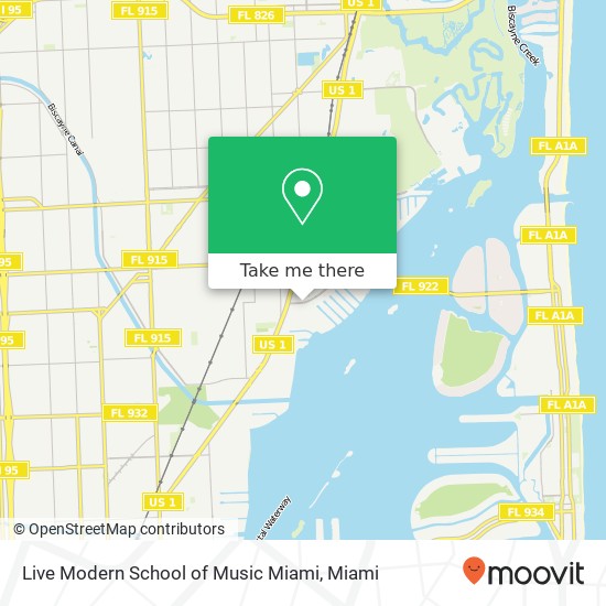 Mapa de Live Modern School of Music Miami