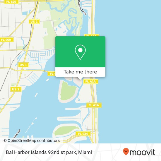 Bal Harbor Islands 92nd st park map