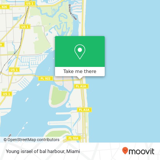 Mapa de Young israel of bal harbour