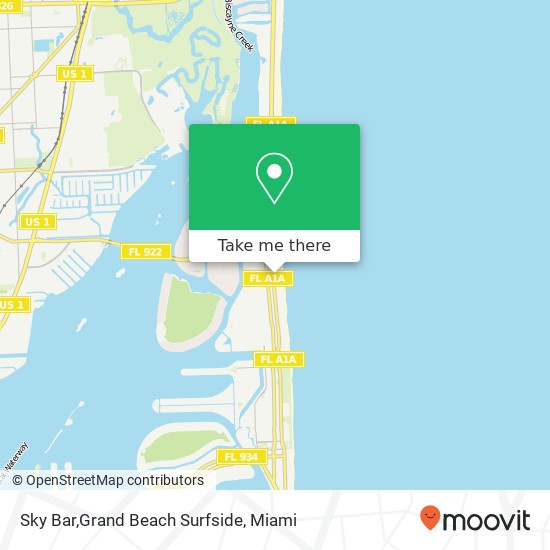 Sky Bar,Grand Beach Surfside map