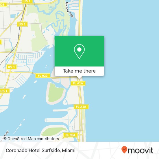 Coronado Hotel Surfside map