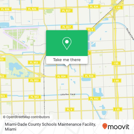 Mapa de Miami-Dade County Schools Maintenance Facility