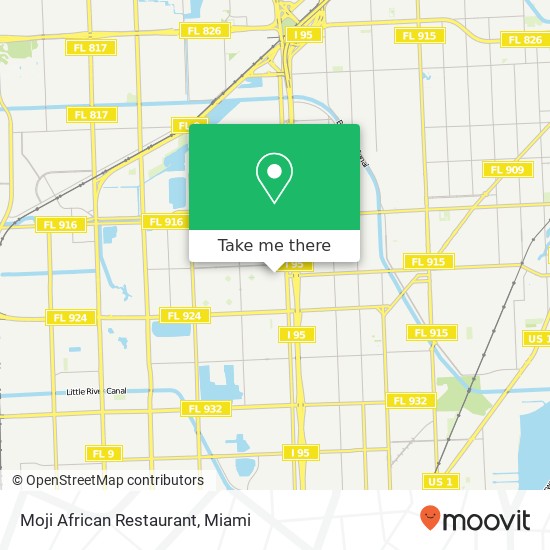 Mapa de Moji African Restaurant