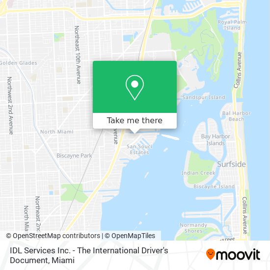 Mapa de IDL Services Inc. - The International Driver's Document