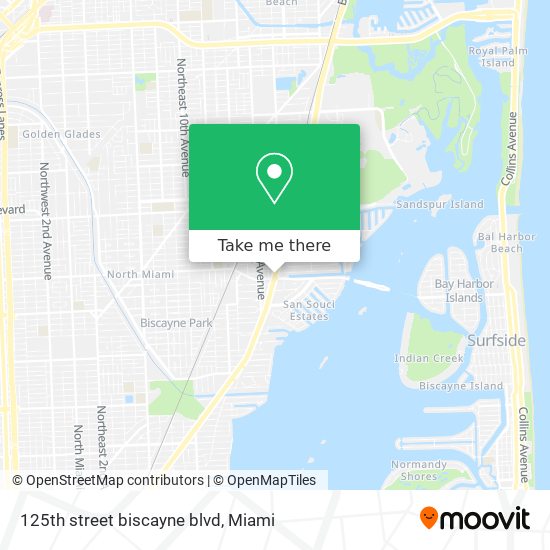 125th street biscayne blvd map