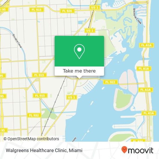 Mapa de Walgreens Healthcare Clinic