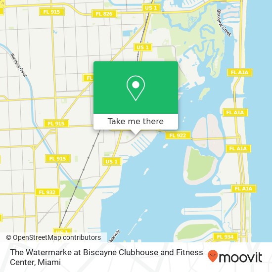 The Watermarke at Biscayne Clubhouse and Fitness Center map