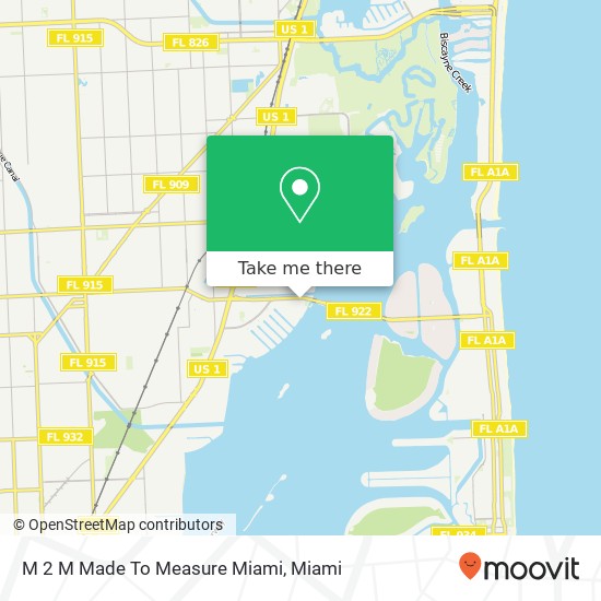 Mapa de M 2 M Made To Measure Miami