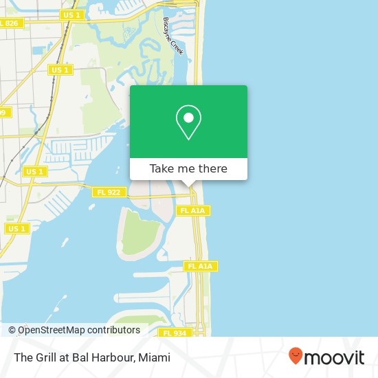 Mapa de The Grill at Bal Harbour
