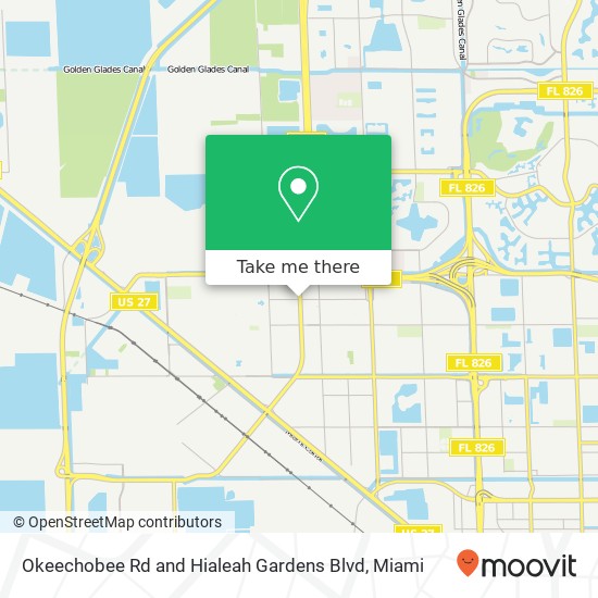 Mapa de Okeechobee Rd and Hialeah Gardens Blvd