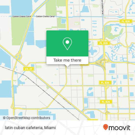 latin cuban cafeteria map