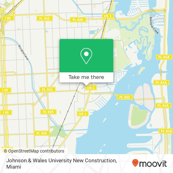 Johnson & Wales University New Construction map